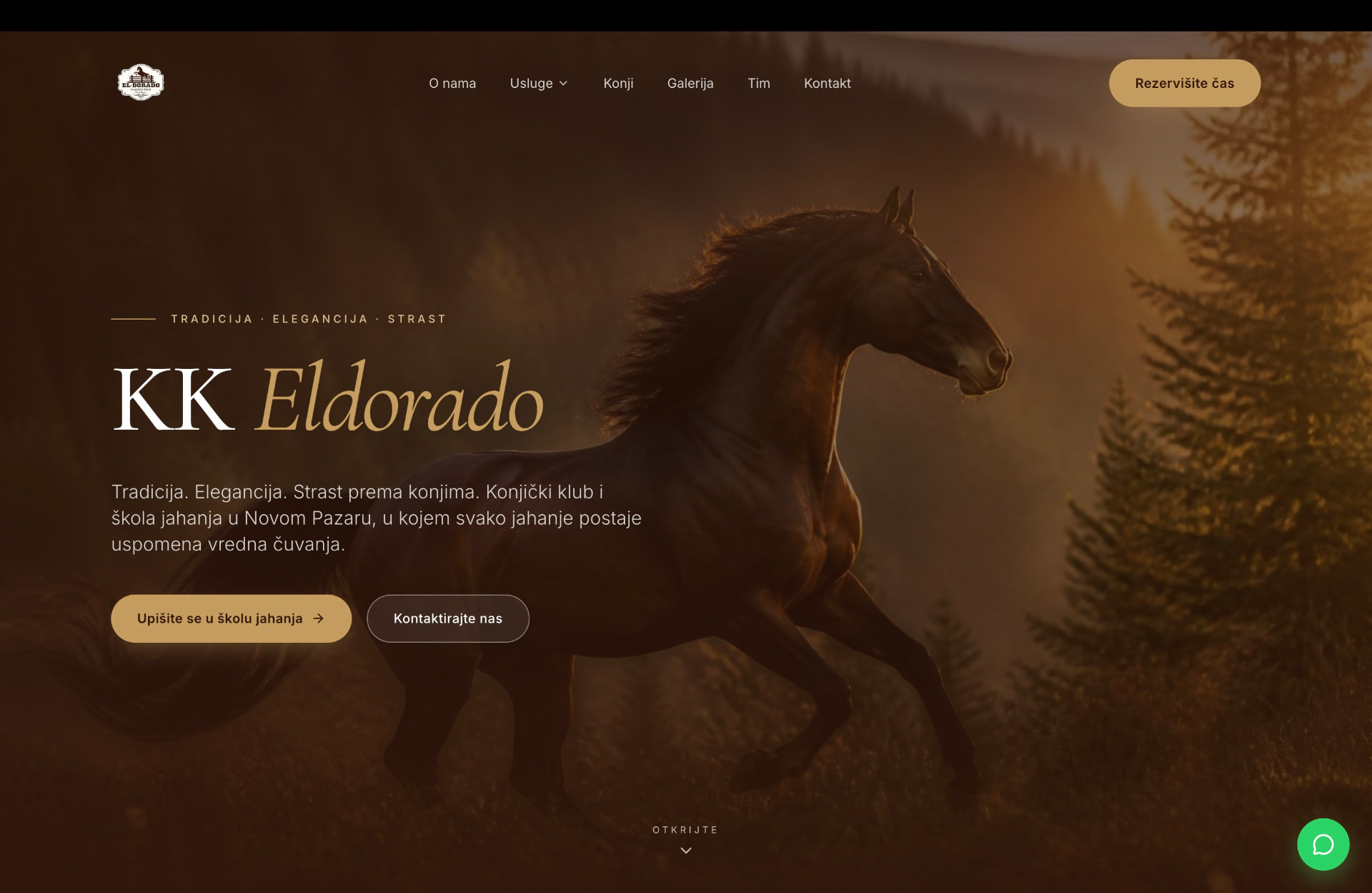 KK Eldorado — prikaz sajta / website preview